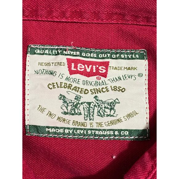 Vintage Levi’s Red Tab Shirt – Men’s Large, Red Button-Up, Long Sleeve, 90s/Y2K - Picture 6 of 11